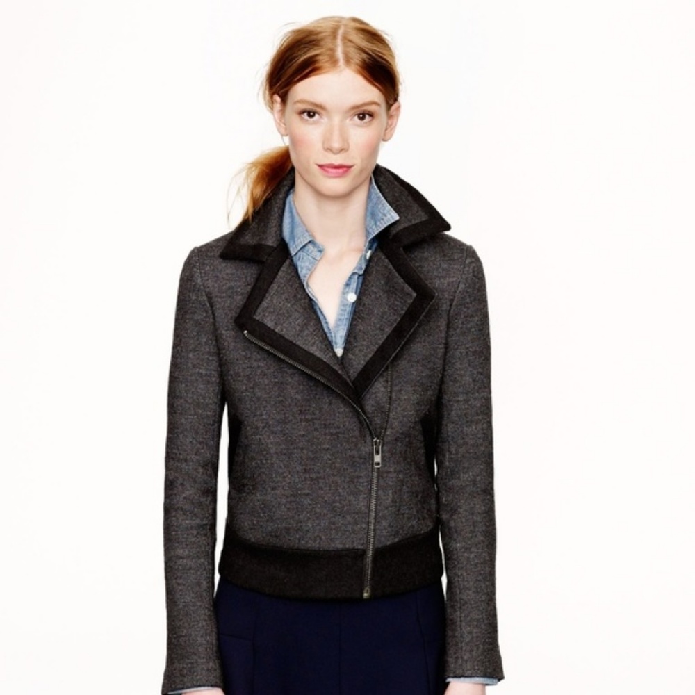 J. Crew Stretch Wool Motorcycle Jacket